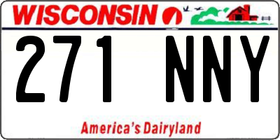 WI license plate 271NNY