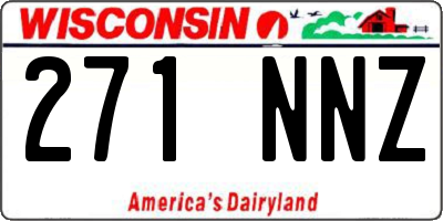 WI license plate 271NNZ