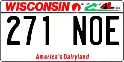 WI license plate 271NOE
