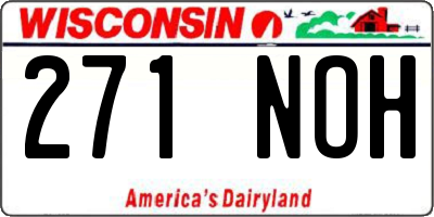 WI license plate 271NOH