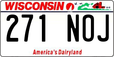 WI license plate 271NOJ