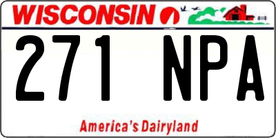 WI license plate 271NPA