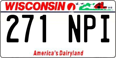 WI license plate 271NPI