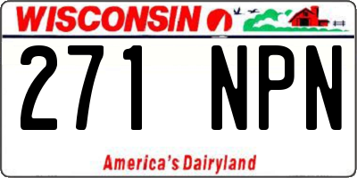 WI license plate 271NPN