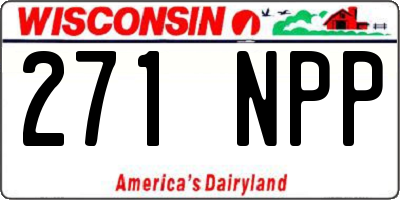WI license plate 271NPP
