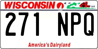 WI license plate 271NPQ