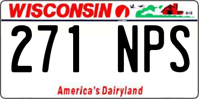 WI license plate 271NPS