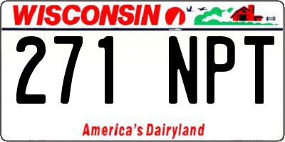 WI license plate 271NPT