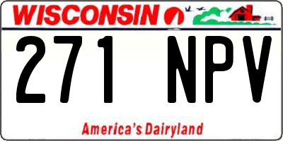 WI license plate 271NPV
