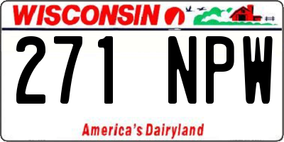 WI license plate 271NPW