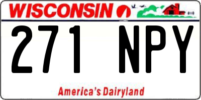 WI license plate 271NPY
