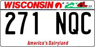 WI license plate 271NQC