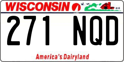 WI license plate 271NQD