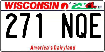 WI license plate 271NQE