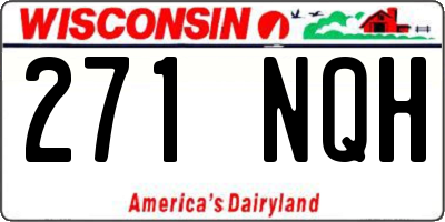 WI license plate 271NQH