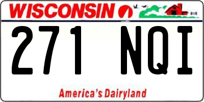 WI license plate 271NQI
