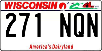 WI license plate 271NQN