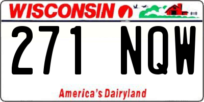 WI license plate 271NQW