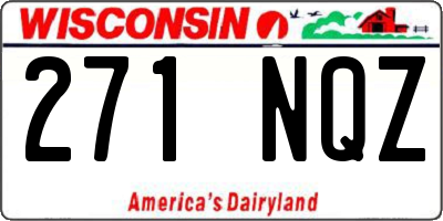 WI license plate 271NQZ