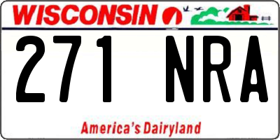 WI license plate 271NRA