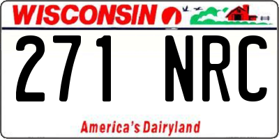 WI license plate 271NRC