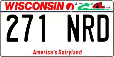 WI license plate 271NRD