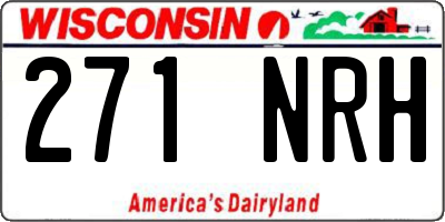 WI license plate 271NRH