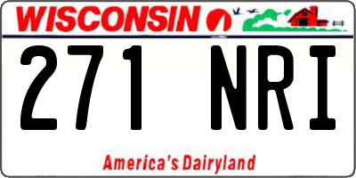 WI license plate 271NRI
