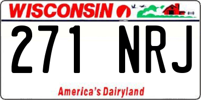 WI license plate 271NRJ