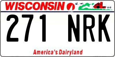WI license plate 271NRK