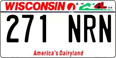 WI license plate 271NRN