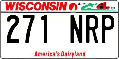 WI license plate 271NRP