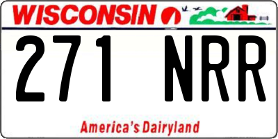 WI license plate 271NRR