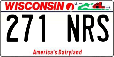 WI license plate 271NRS