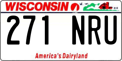 WI license plate 271NRU