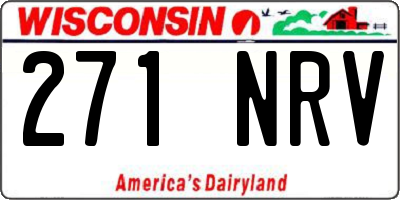 WI license plate 271NRV