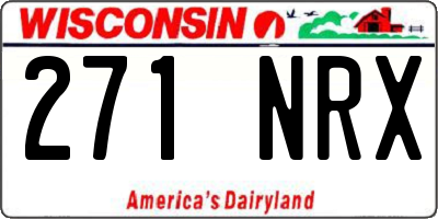 WI license plate 271NRX