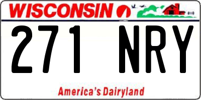WI license plate 271NRY