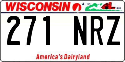 WI license plate 271NRZ