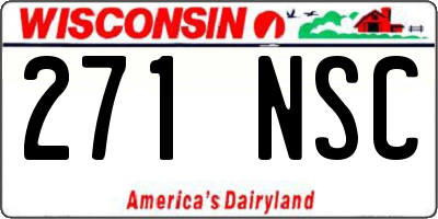 WI license plate 271NSC