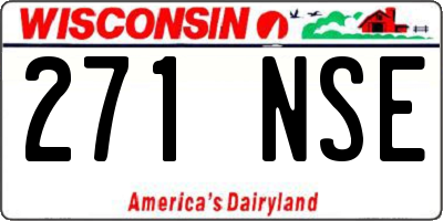 WI license plate 271NSE