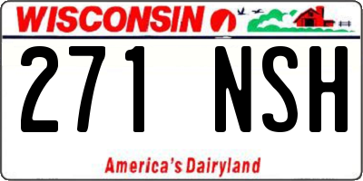WI license plate 271NSH