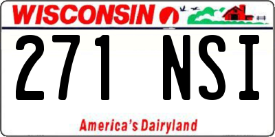 WI license plate 271NSI