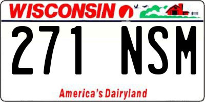 WI license plate 271NSM