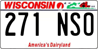 WI license plate 271NSO