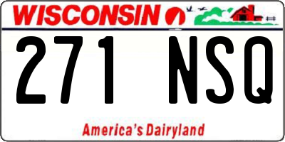 WI license plate 271NSQ