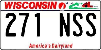 WI license plate 271NSS