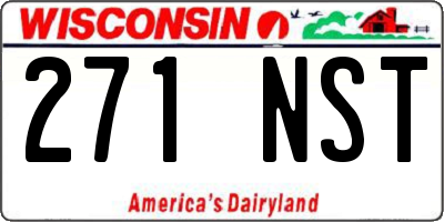WI license plate 271NST