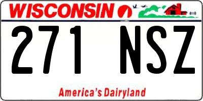 WI license plate 271NSZ