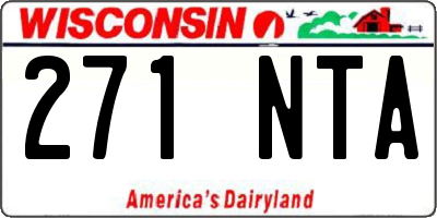 WI license plate 271NTA
